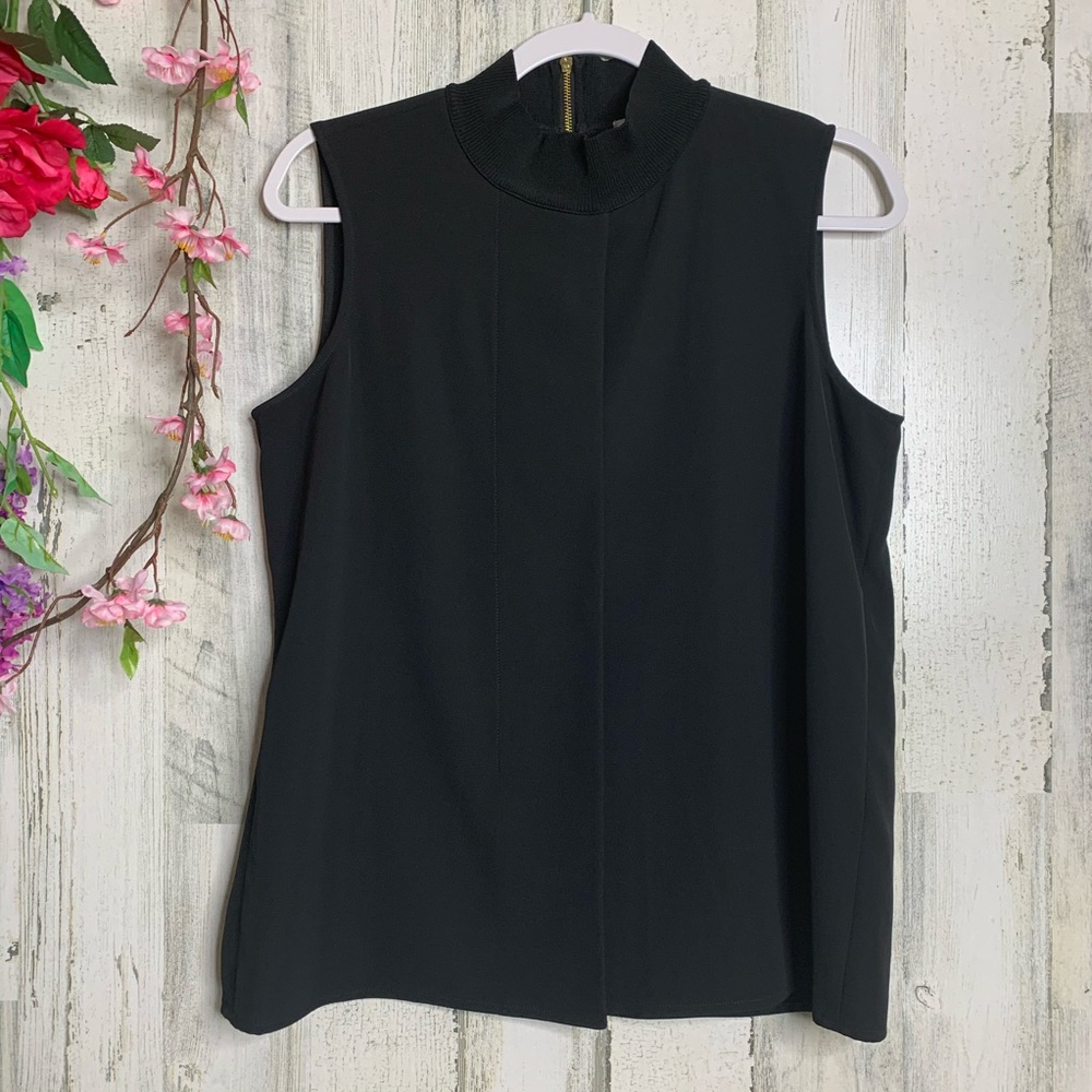 Calvin Klein Black Zip Back Sleeveless Top